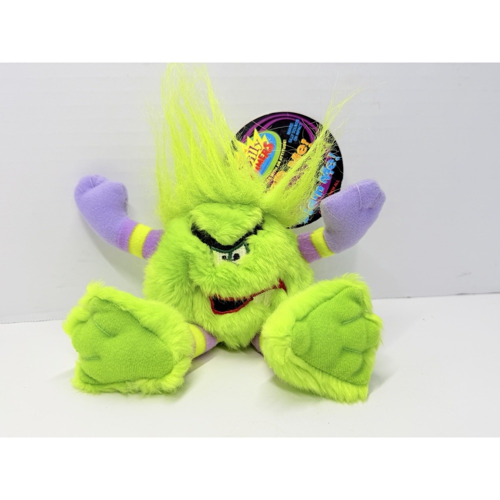 Vintage 90s Silly Slammers Fitz Patrick S18 Green Monster Plush NWT
